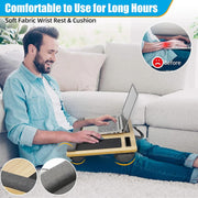 CARLA HOME Oversized Portable Lap Desk with Cushion,Mouse Pad, Tablet and Phone Holder which Fits Up to 17 V178-36162
