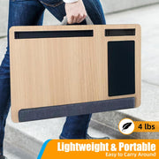 CARLA HOME Oversized Portable Lap Desk with Cushion,Mouse Pad, Tablet and Phone Holder which Fits Up to 17 V178-36162