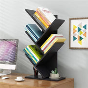 CARLA HOME 5-Tier Tree Bookshelf Storage Rack for Home Office or Bedroom (Black) V178-36164