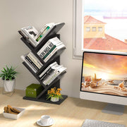 CARLA HOME 5-Tier Tree Bookshelf Storage Rack for Home Office or Bedroom (Black) V178-36164