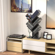 CARLA HOME 5-Tier Tree Bookshelf Storage Rack for Home Office or Bedroom (Black) V178-36164