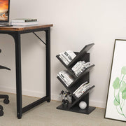 CARLA HOME 5-Tier Tree Bookshelf Storage Rack for Home Office or Bedroom (Black) V178-36164
