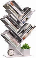 CARLA HOME 5-Tier Tree Bookshelf Storage Rack for Home Office or Bedroom (White) V178-36165