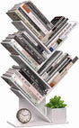 CARLA HOME 5-Tier Tree Bookshelf Storage Rack for Home Office or Bedroom (White) V178-36165