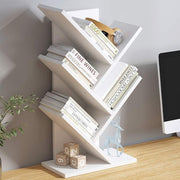 CARLA HOME 5-Tier Tree Bookshelf Storage Rack for Home Office or Bedroom (White) V178-36165