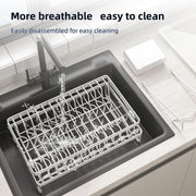 CARLA HOME 2-Tier Dish Drying Rack with Drainage Tray, Utensil Holder, Cup Hooks & Cutting Board Rack for V178-36168
