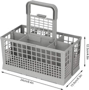 CARLA HOME 8 Slot Universal Dishwasher Cutlery Basket with Handle and Lid which Fits Most Brands (240mm X V178-36174