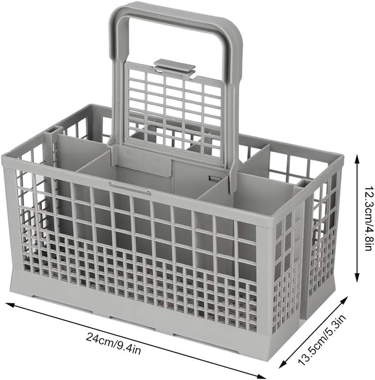 CARLA HOME 8 Slot Universal Dishwasher Cutlery Basket with Handle and Lid which Fits Most Brands (240mm X V178-36174