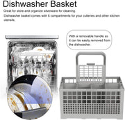 CARLA HOME 8 Slot Universal Dishwasher Cutlery Basket with Handle and Lid which Fits Most Brands (240mm X V178-36174