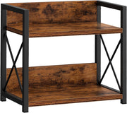 CARLA HOME 2-Tier Countertop Shelf Organizer Rustic Wood Kitchen Spice Rack for Storage, Condiments & Cabinet V178-36177