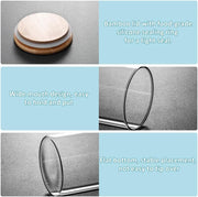 CARLA HOME 6 Pack Glass Storage Jars with Bamboo Lids for Kitchen Pantry, Pasta, Snacks, Cookies, Candy & More V178-36178
