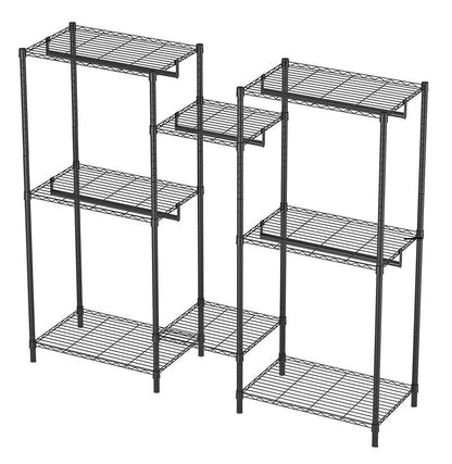 CARLA HOME Heavy Duty Clothing Garment Rack Organizer with Hanging Rods & Storage Shelves for Clothes, Shoes V178-36179
