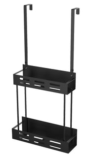 CARLA HOME Over the Door 2-tier Shower Caddy Organizer Shelf with Hooks for Bathroom V178-36180