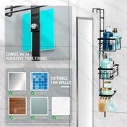 CARLA HOME Over the Door 3-tier Shower Caddy Organizer Shelf with Hooks for Bathroom V178-36182