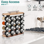 CARLA HOME 20-Jar Spice Rack Organizer Storage for Kitchen Countertop or Cabinet V178-36187
