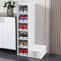 CARLA HOME 6-Tier Stackable Shoe Storage Box Organizer with Clear Door for Closet, Entryway or Cabinet V178-36188