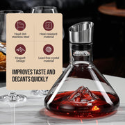 CARLA HOME Iceberg Wine Decanter with Aerator Filter and Lid V178-36191