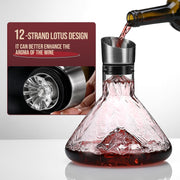 CARLA HOME Iceberg Wine Decanter with Aerator Filter and Lid V178-36191
