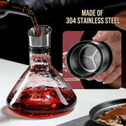 CARLA HOME Iceberg Wine Decanter with Aerator Filter and Lid V178-36191