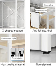 CARLA HOME 3-Tier Over Washing Machine Storage Rack Laundry Shelf Organizer for Bathroom or Toilet (White) V178-36201