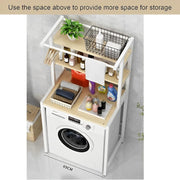 CARLA HOME 3-Tier Over Washing Machine Storage Rack Laundry Shelf Organizer for Bathroom or Toilet (White) V178-36201