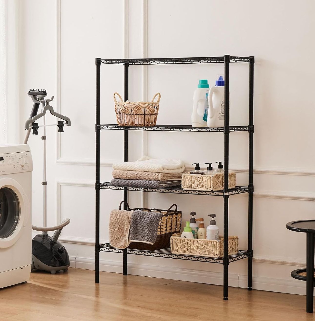 CARLA HOME 4-Tier Adjustable Metal Storage Shelves Wire Rack Organizer for Kitchen, Pantry, Bathroom or V178-36203