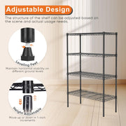 CARLA HOME 4-Tier Adjustable Metal Storage Shelves Wire Rack Organizer for Kitchen, Pantry, Bathroom or V178-36203
