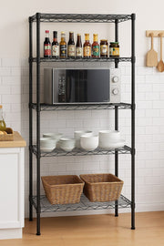 CARLA HOME 5-Tier Adjustable Metal Storage Shelves Wire Rack Organizer for Kitchen, Pantry, Bathroom or V178-36204