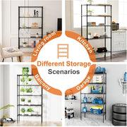 CARLA HOME 5-Tier Adjustable Metal Storage Shelves Wire Rack Organizer for Kitchen, Pantry, Bathroom or V178-36204