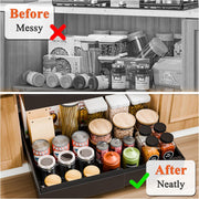 CARLA HOME 2 Pack Pull Out Cabinet Organizer Expandable for Cabinets with Adjustable Slide Out Shelves and V178-36208