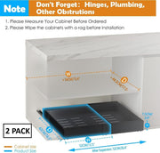 CARLA HOME 2 Pack Pull Out Cabinet Organizer Expandable for Cabinets with Adjustable Slide Out Shelves and V178-36209