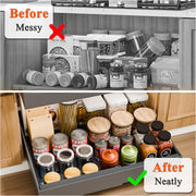 CARLA HOME 2 Pack Pull Out Cabinet Organizer Expandable for Cabinets with Adjustable Slide Out Shelves and V178-36209