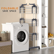 CARLA HOME Folding Clothes Drying Rack with Wheels and Adjustable Side Wings for Laundry Rack and Clothes V178-36216