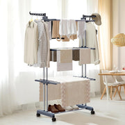 CARLA HOME Folding Clothes Drying Rack with Wheels and Adjustable Side Wings for Laundry Rack and Clothes V178-36216