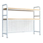 CARLA HOME 2-Tier Metal Desktop Hutch Bookshelf with Grid Panel for Computer Desk and Office Countertop V178-36220