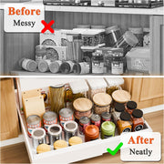 CARLA HOME 2 Pack Pull Out Cabinet Organizer Expandable for Cabinets with Adjustable Slide Out Shelves and V178-36221