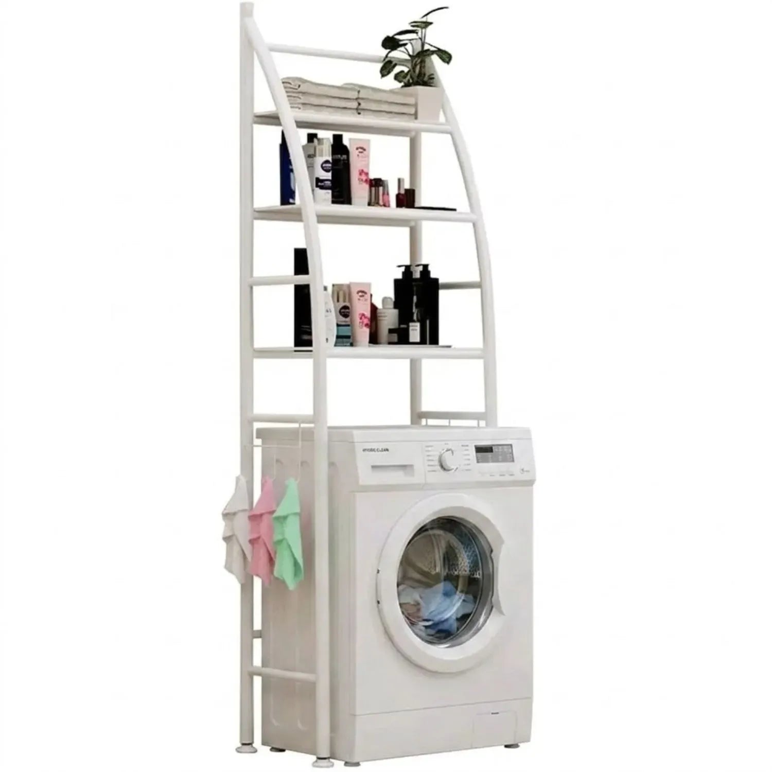 CARLA HOME 3-Tier Over Washing Machine Storage Rack for Laundry Room Space Saving, Towels, Detergent & V178-36231
