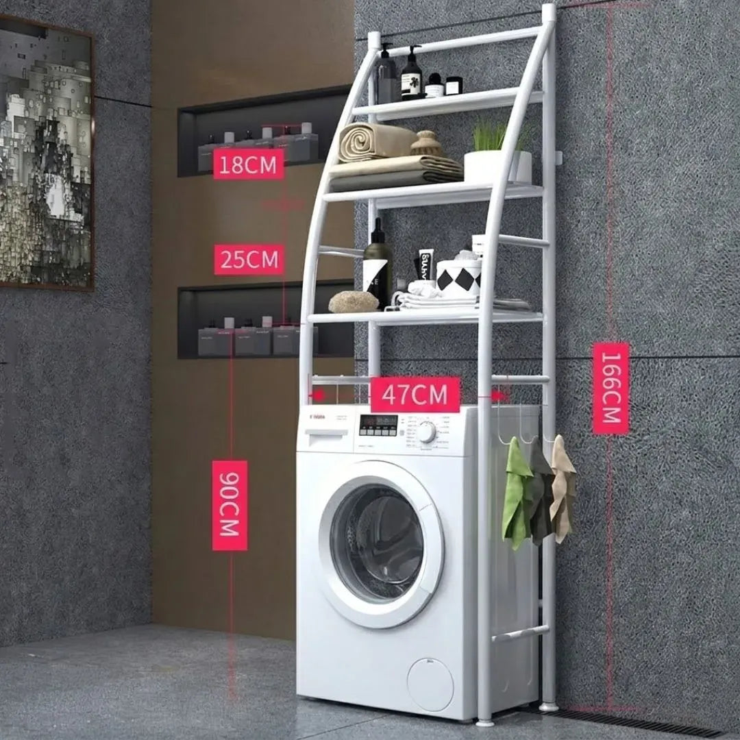 CARLA HOME 3-Tier Over Washing Machine Storage Rack for Laundry Room Space Saving, Towels, Detergent & V178-36231