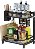 CARLA HOME 2-Tier Kitchen Spice Rack Organizer Storage Shelf for Condiments, Oil Bottles, Utensils, Cutting V178-36233