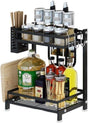 CARLA HOME 2-Tier Kitchen Spice Rack Organizer Storage Shelf for Condiments, Oil Bottles, Utensils, Cutting V178-36233