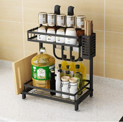CARLA HOME 2-Tier Kitchen Spice Rack Organizer Storage Shelf for Condiments, Oil Bottles, Utensils, Cutting V178-36233