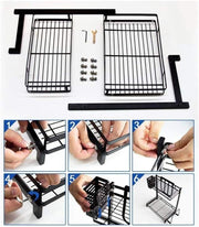 CARLA HOME 2-Tier Kitchen Spice Rack Organizer Storage Shelf for Condiments, Oil Bottles, Utensils, Cutting V178-36233