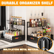 CARLA HOME 2 Pack Under Sink Organiser with Sliding Drawers for Kitchen & Bathroom V178-36237