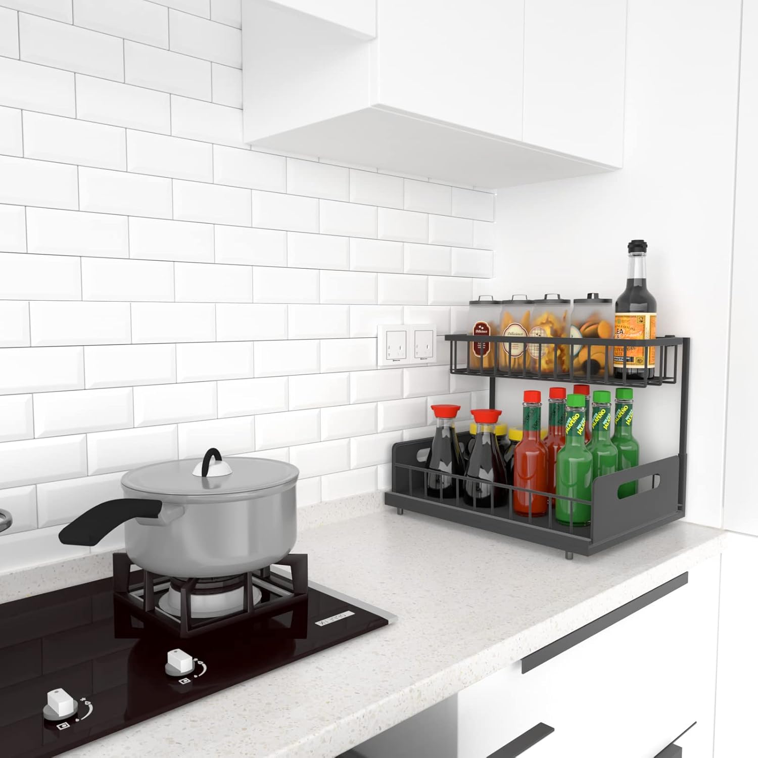 CARLA HOME 2 Pack Under Sink Organiser with Sliding Drawers for Kitchen & Bathroom V178-36237