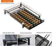 CARLA HOME 60 Coffee Pod Holder Drawer with Tempered Glass Capsule Organizer for Nespresso Pods and Sliding V178-36251