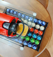 CARLA HOME 60 Coffee Pod Holder Drawer with Tempered Glass Capsule Organizer for Nespresso Pods and Sliding V178-36251