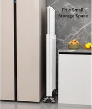 CARLA HOME 3-Tier Foldable Storage Shelf with Wheels for Kitchen, Garage, Pantry or Basement (White) V178-36253