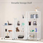 CARLA HOME 3-Tier Foldable Storage Shelf with Wheels for Kitchen, Garage, Pantry or Basement (White) V178-36253