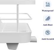 CARLA HOME Dish Drying Rack for Kitchen Counter with Removable Drip Tray, Utensil Holder and Cutlery Organizer V178-36258