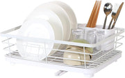 CARLA HOME Dish Drying Rack for Kitchen Counter with Removable Drip Tray, Utensil Holder and Cutlery Organizer V178-36258